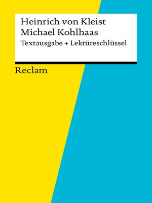 cover image of Textausgabe + Lektüreschlüssel. Heinrich von Kleist